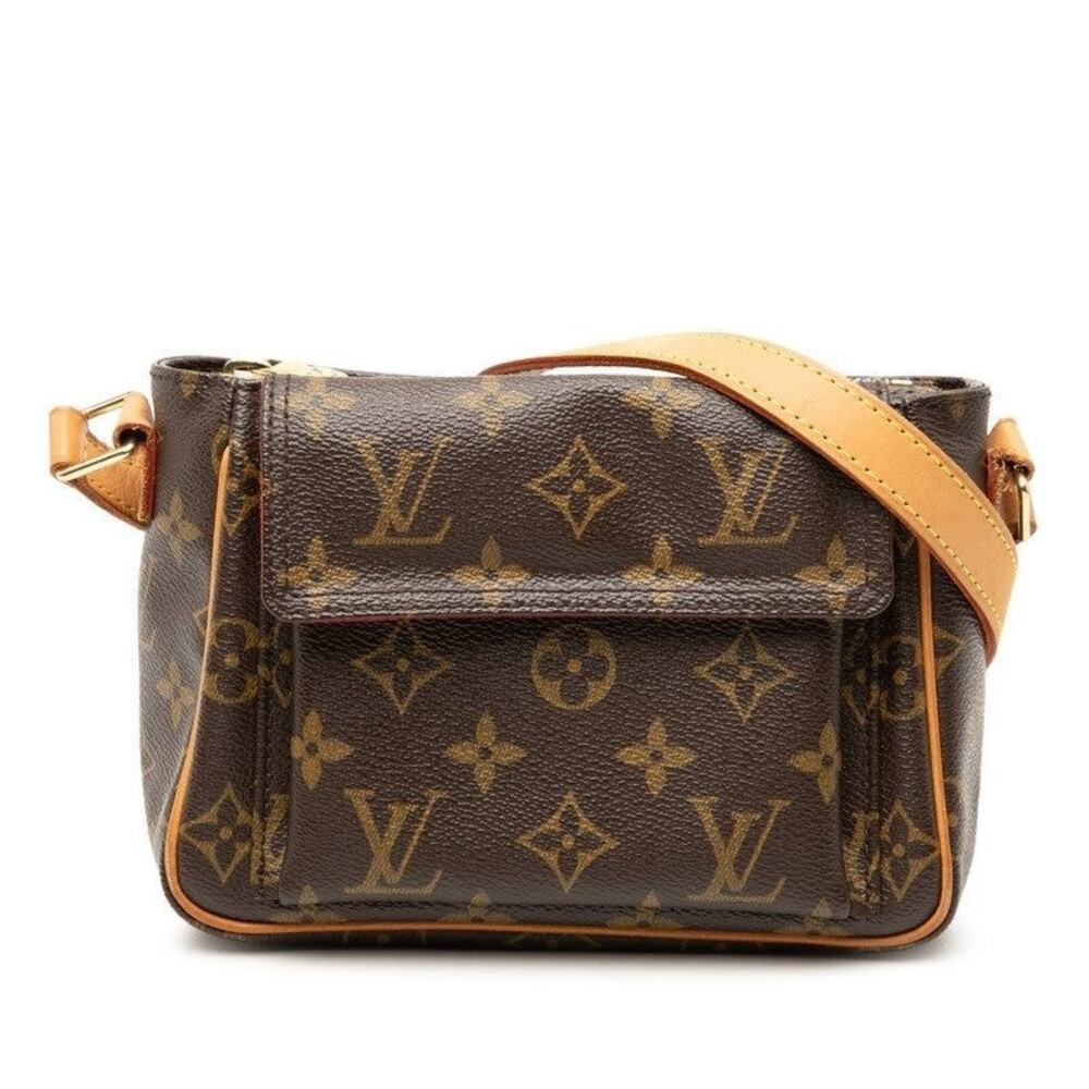 Louis Vuitton Monogram Vivacite PM Shoulder Bag Brown